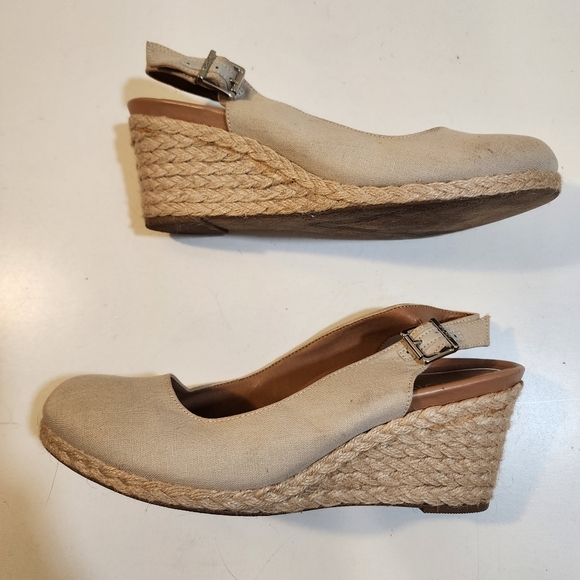 VIONIC Carolina Oat Slingback Espadrilles Wedges Round Toe Shoes size 9 - Picture 10 of 15
